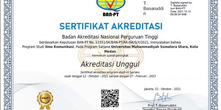 Alhamdulillah, Prodi Ilmu Komunikasi FISIP UMSU Raih Akreditasi “UNGGUL” BAN-PT