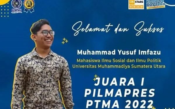 Mahasiswa FISIP UMSU Juara 1 Pilmapres PTMA se-Indonesia 2022