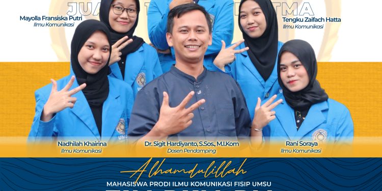 Mahasiswa Ilmu Komunikasi berhasil Meraih Juara pada Lomba PKP2 SE-PTMA 2023